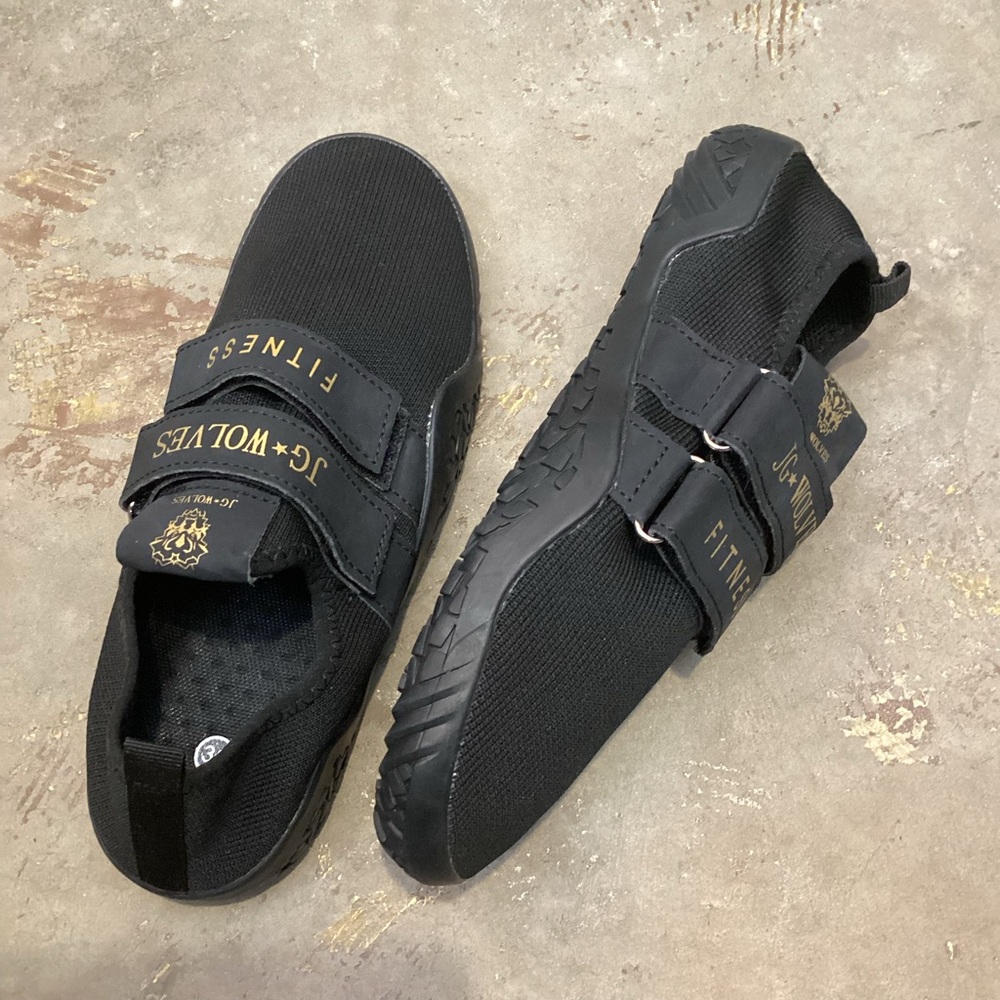 JG Wolves Fitness Power Squat Training Deadlift Shoes Black M 6–6.5 or W 7.5–8‎